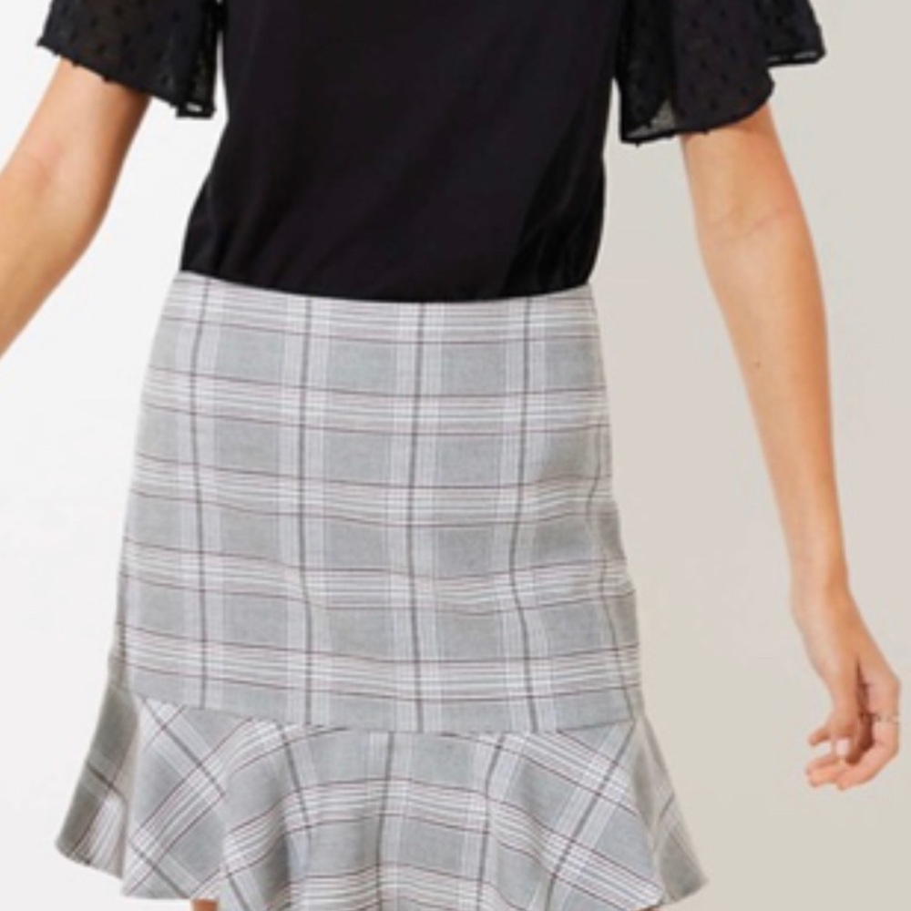Plaid loft skirt